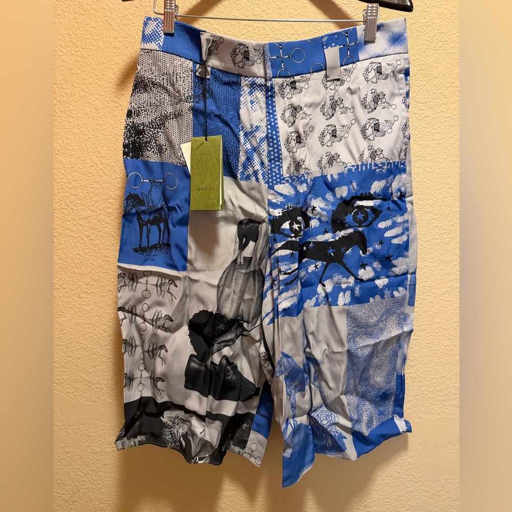 New Authentic Gucci Horsebit Logo Shorts Size IT 50 / US 32